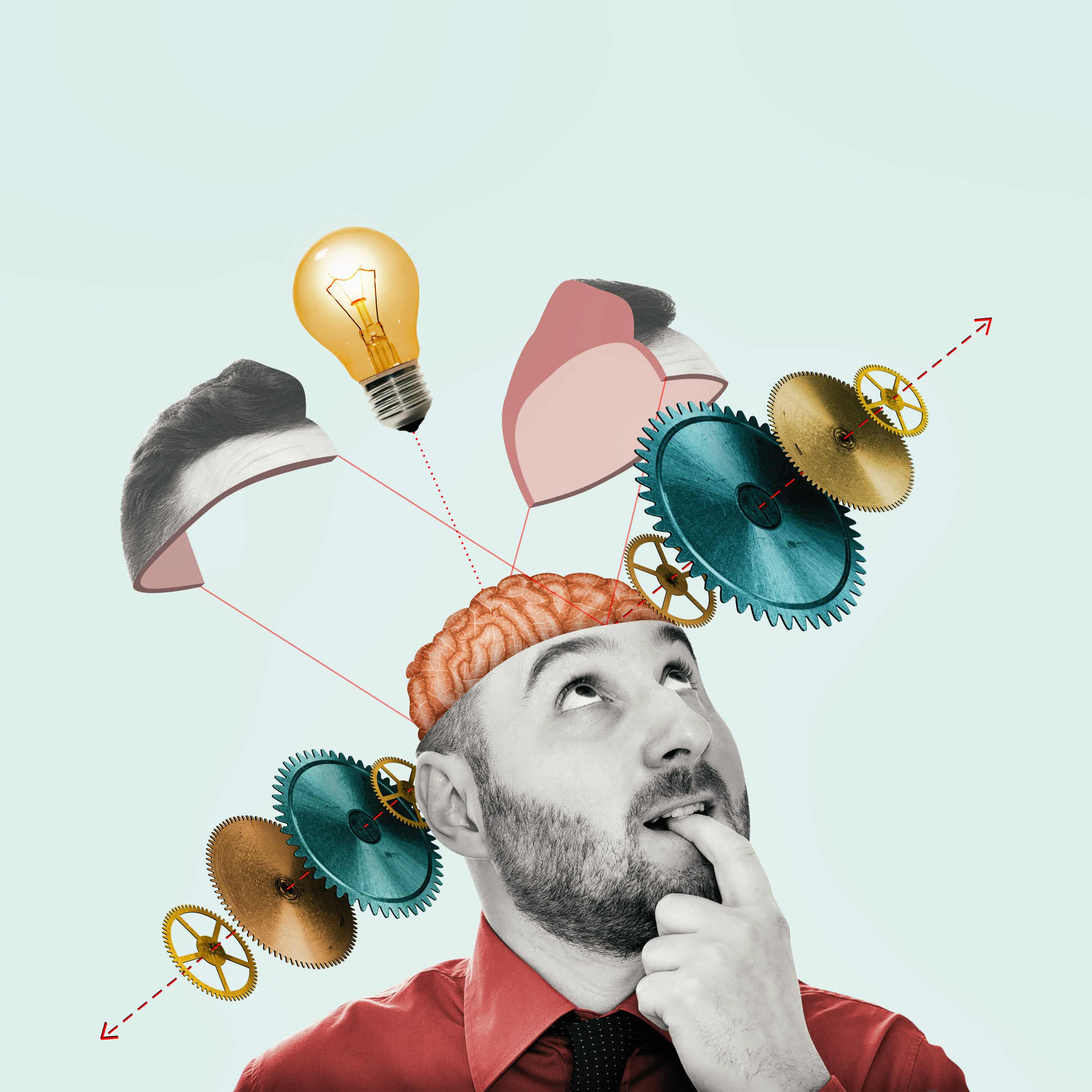 concept de pensées et d'idées créatives